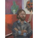 Ken SYMONDS (British 1927-2010) Portrait of John Clark, Pastel, Signed lower left, artist's details,