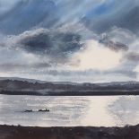 Judi TREVORROW (British 20th/21st Century ) Departing at Dawn, Watercolour, Signed lower right,