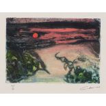Ian LAURIE (British b. 1933) Late Beach, Coloured etching, Signed lower right, numbered 14/25,