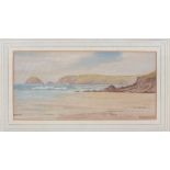 Henry Harding BINGLEY (British 1887-1972) Arched Rock Western Cliff Perranporth, Watercolour, Signed