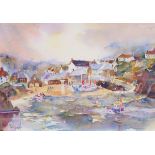Richard DOBSON (British 20th/21st Century) Kingfisher II Cadgwith Cove, Watercolour, Signed lower