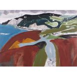 Tony GILES (British 1925-1994) Gurnard's Head & Bosegran (sic), Watercolour and mixed media, Signed,
