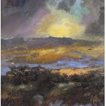 Kim SHARRATT (British 20th/21st Century) Moorland Sunrise, Mixed media, Signed lower right, artist's