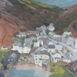 Peter JAMES (British 20th Century) 'Portloe - Easter '94', Oil on board, Signed and dated 2002,