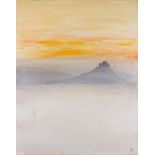 R. B. (British 20th/21st Century) Dawn St Michaels Mount, Oil on canvas, Signed with initials