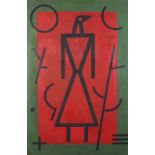 Peter FOX (British b. 1953) Vinca Goddess with Petroglyphs, Oil on canvas, 37" x 23.75" (94cm x
