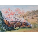 A H PAYNE (Australian? 20th Century) Australian Outback Farmstead, Watercolour, Signed lower left,