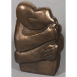 Thresa GILDER (British b. 1935) The Kiss, Bronze resin, Signed, titled and numbered 18/100 to
