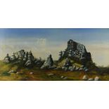 Richard CROWLE (British 20th/21st Century) Roche Rock, Oil on canvas, Signed lower right, signed and
