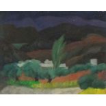 Horas KENNEDY (British 1917-1997) French Landscape II, Oil on board, 11.75" x 14.25" (30cm x 36cm)