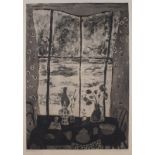 Jane O'MALLEY (British b. 1944) View from a Window, Etching, Signed and dated 1974 lower right,