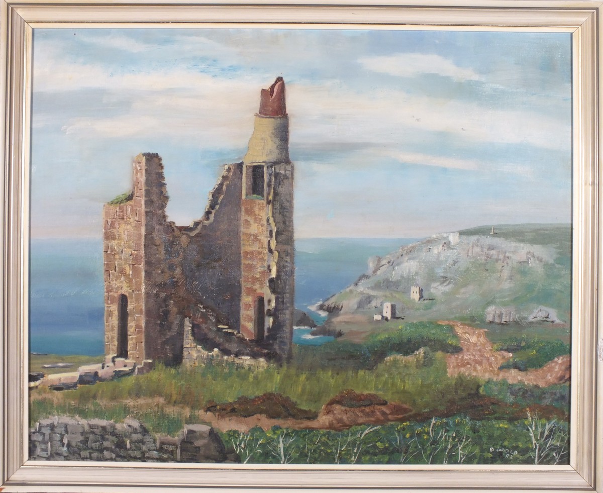 D GOOLD (British 20th Century) Botallack Tin Mines, Oil on board, Signed and dated '82 lower - Image 2 of 3