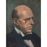 Manner of Joaquin SOROLLA - 20th Century Spanish School Portrait of a Gentleman Wearing a Monocle,