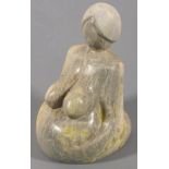 Theresa GILDER (British b. 1935) Glorious Woman, Connemara marble, Signed with initials to base,