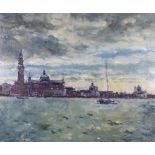 David GRIFFITHS (British b. 1939) Basilica San Marco viewed from the Grand Canal, Oil on canvas,