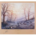 Gerry HILLMAN (British b. 1948) Winter - Pathways thro' the Cornish Seasons, Lithograph, Signed