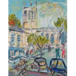 Sean HAYDEN (British b. 1979) St Mary's Church - Penzance, Oil on canvas, Signed lower right, 35.75"