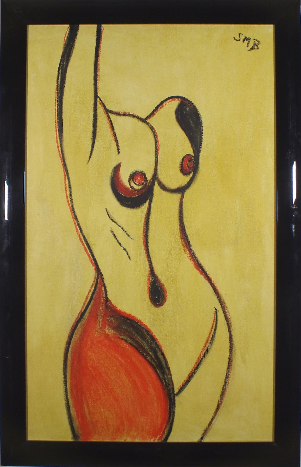 BRITISH CONTEMPORARY, A pair of abstract figures, resembling the female form, oil on canvas, - Image 2 of 6