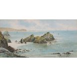 Frederick LEYTON (British 20th Century) Kynance Cove, Watercolour, Signed lower left, titled lower