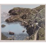 Graham EVERNDEN (British b. 1947) Barras Nose Cornwall, Coloured etching, Signed lower right,