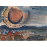 Reginald James LLOYD (British 1929-2020) Cambourne Sunrise, Watercolour, Signed and dated '53