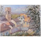 Jean-Pierre GOURVAT (Continental 20th/21st Century) French Village, Watercolour, Signed lower right,
