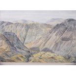 K ROWLAND FORD (British 20th Century) Lingmell & Great Gable, Watercolour, Signed with initials