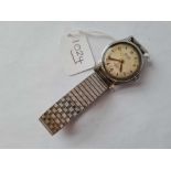 A gents wrist watch by Nivada with seconds sweep