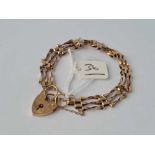 A gate bracelet 9ct - 7.4 gms