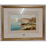 JOHN SHAPLAND, a view of Sidmouth, 7" x 10.5" signed and enscribed