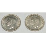 Two sixpences 1942 and 1943, uncirculated