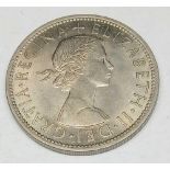 A 1954 half-crown, about uncirculated