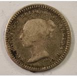 1838 1 1/2 penny silver