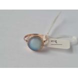 A single stone moonstone ring set in gold size L - 3 gms