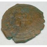 Byzantine Heraclius copper follis, Constantinople year 4. 613-614 ad. S.805