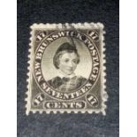 NEW BRUNSWICK 1860 12 1/2 c Indigo v.f.us SG 19 Cat £90. fine.