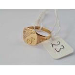 A gents 9ct signet ring size P1.7g