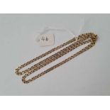 A 16” flat link 14ct gold neck chain 7.4g