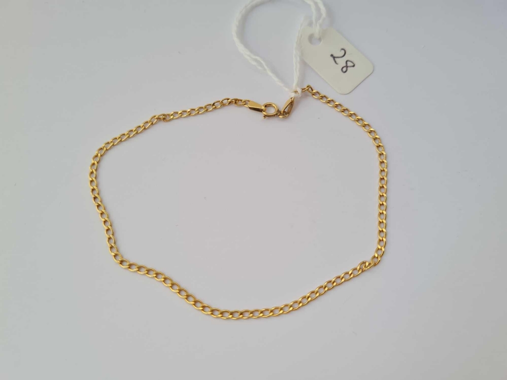 9ct anklet 1g - Image 3 of 3