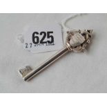 A key with decorative stem 2 1/2 inches long B'ham 1914