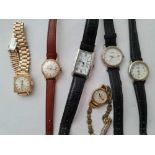 A bag of six assorted ladies watches