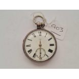 A unusual silver gents pocket watch no 4420
