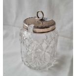 A preserve jar with glass body Sheffield 1920 by W&H