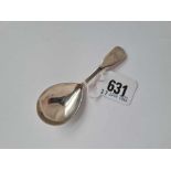 A plain Georgian fiddle pattern caddy spoon London 1817 by SH, SR, IED