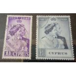 Cyprus SG166-7 (1948) Sw pair. Fine used. Cat £75