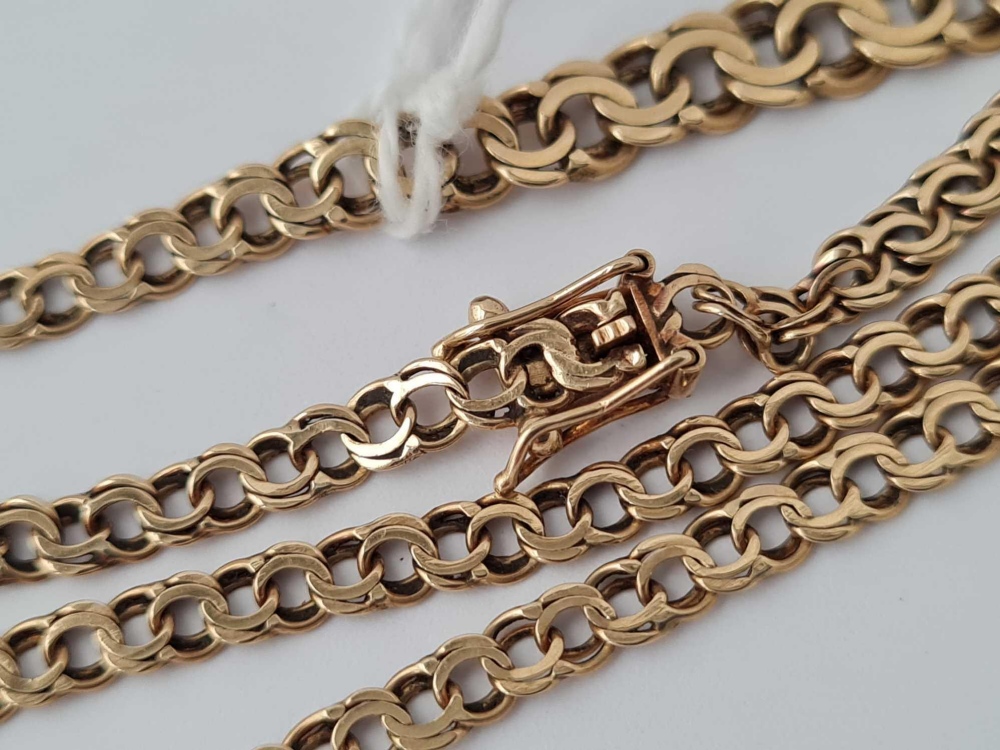 A 16” flat link 14ct gold neck chain 7.4g - Image 2 of 2