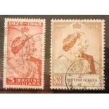 BR Guiana SG322-3 (1948). SW pair. Fine used. Cat £30