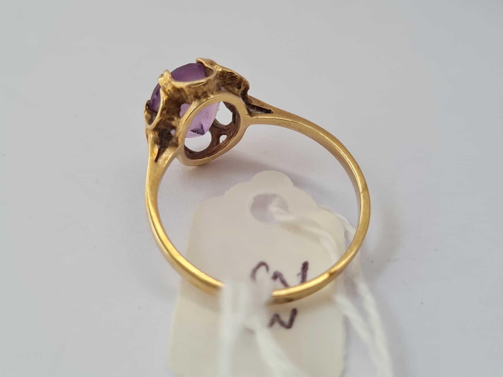 An amethyst dress ring size P 2.5g - Image 3 of 3