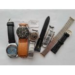 Quantity of assorted gents watches inlcuding a Lucerne and a Memostar divers style watch