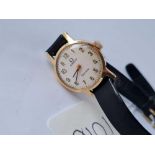 LADIES OMEGA GENEVE WRIST WATCH, 9CT GOLD